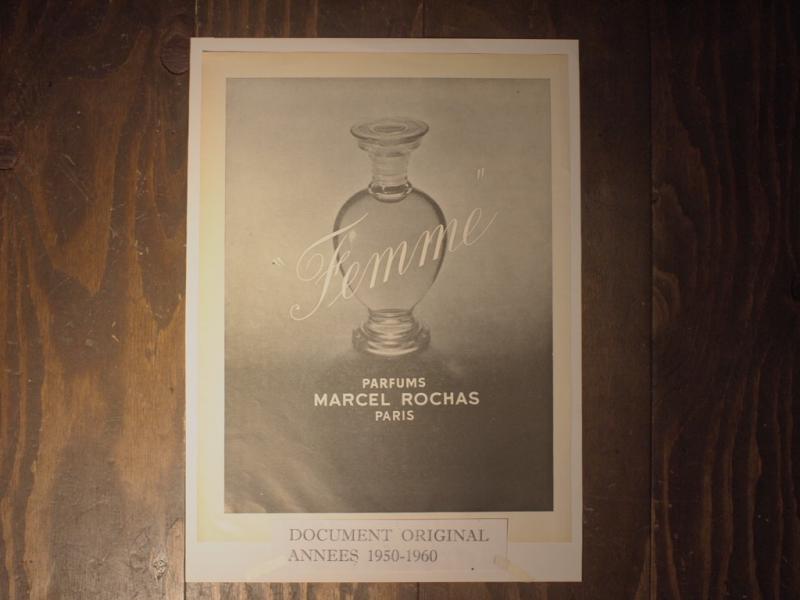 インテリア・壁飾り　ポスター　LCC 1102　ROCHAS / Femme perfume bottle advertisement poster（1）
