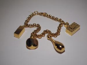 Christian Dior perfume bottle charm bracelet