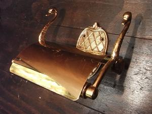 Italian brass swan toilet paper holder