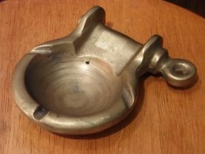 Italian brass shackle ashtray