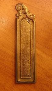 Italian brass door finger plate