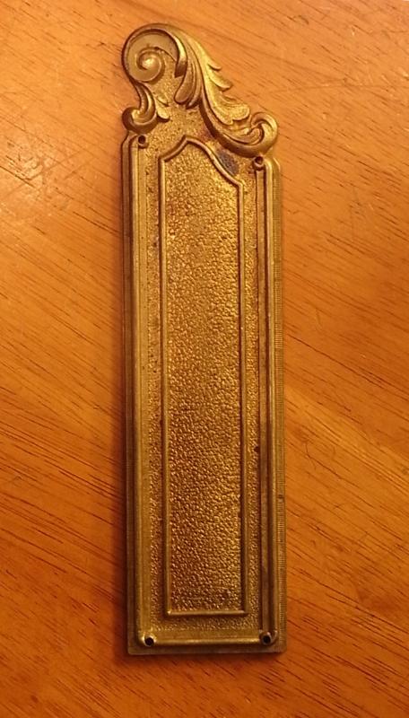 Italian brass door finger plate