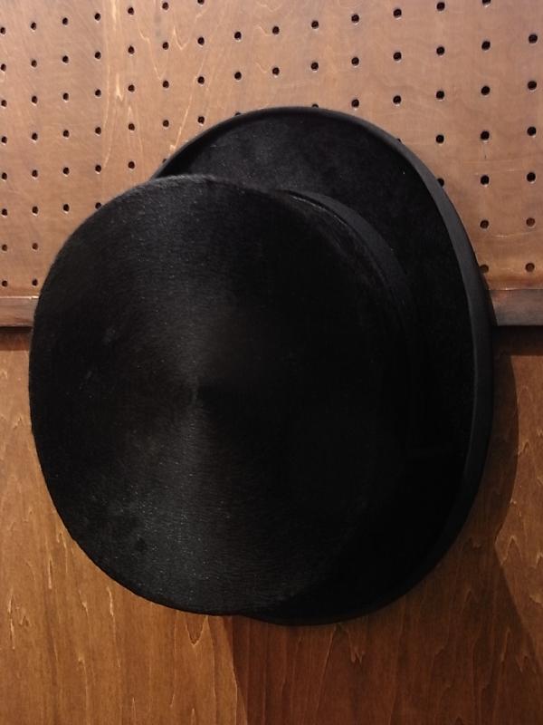 ビンテージ黒シルクハット帽　BCM 0325（7）