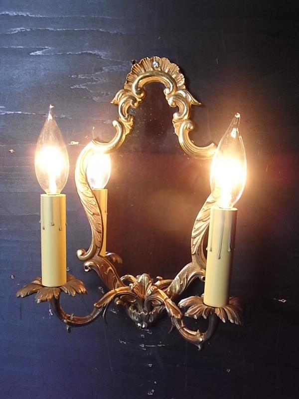 French brass mirror wall bracket 2灯