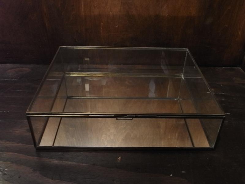 Italian glass & brass display case