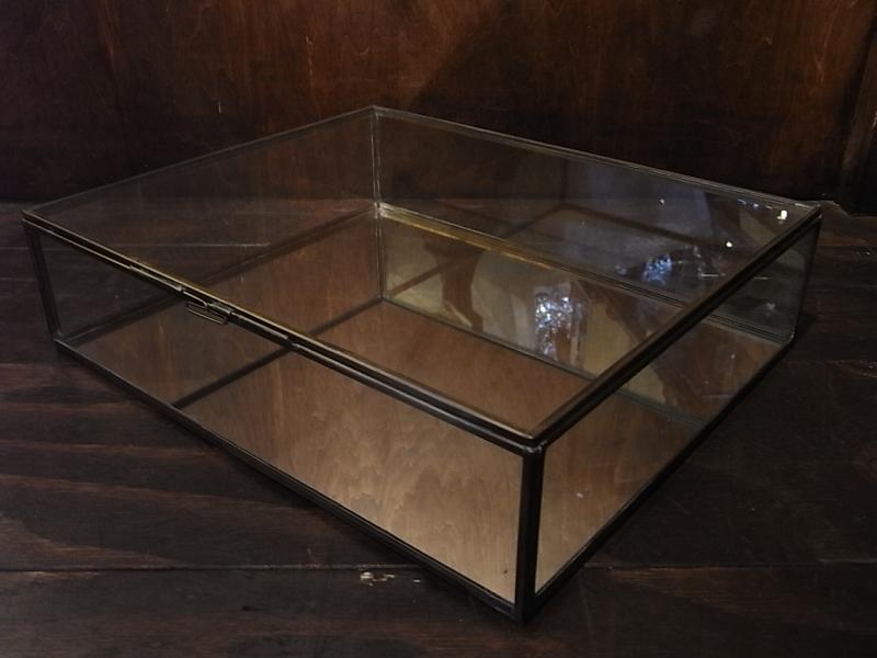 イタリア製ガラスコレクションケース、リング置き、ディスプレイガラスケース、ショーケース、シャドウボックス　BCM 0355（2）
