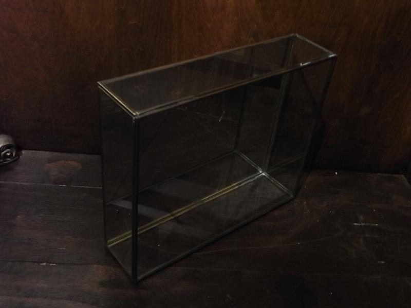 イタリア製ガラスコレクションケース、リング置き、ディスプレイガラスケース、ショーケース、シャドウボックス　BCM 0355（6）