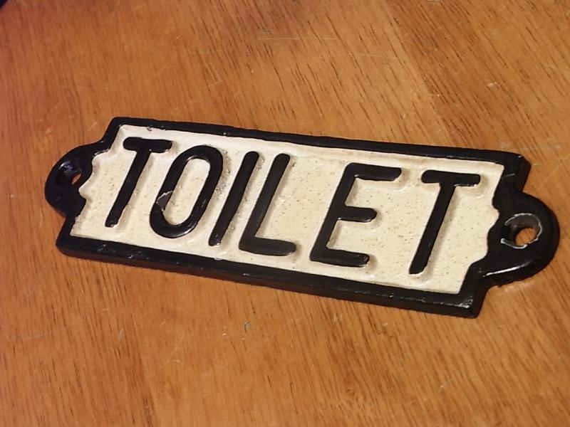 ”TOILET” sign plate
