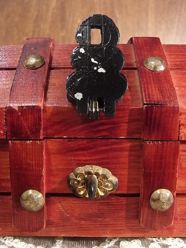 木製宝箱　アクセサリー木箱　レトロ宝箱　宝石箱　LCM 6949（5）