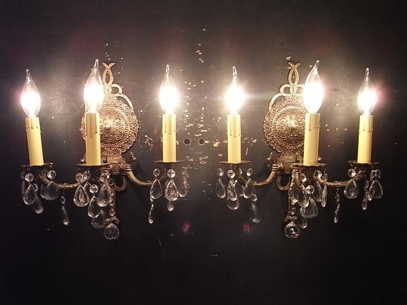 Spanish brass wall bracket 3灯<PAIR>