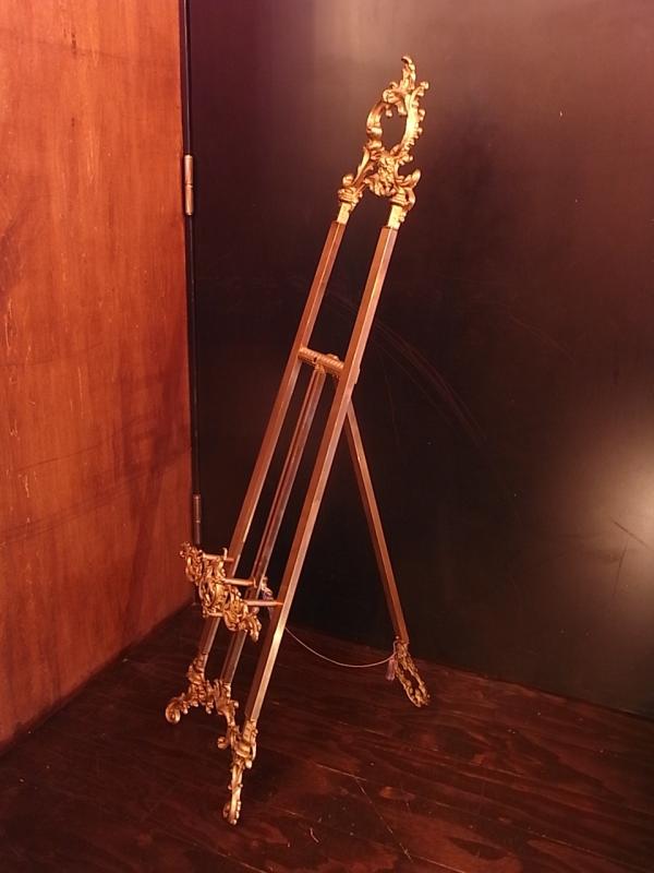 Italian brass easel stand