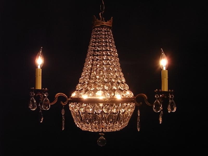 French brass pear chandelier 6灯