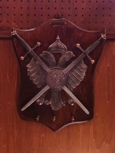 Italian sword emblem wall ornament & hook