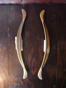 Italian brass door handle PAIR