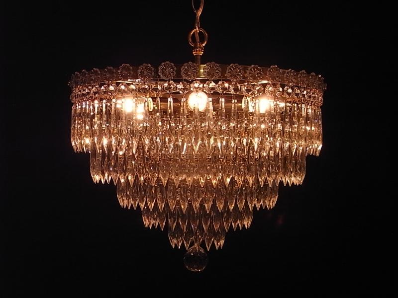 French GOLD arrow cake chandelier 6灯