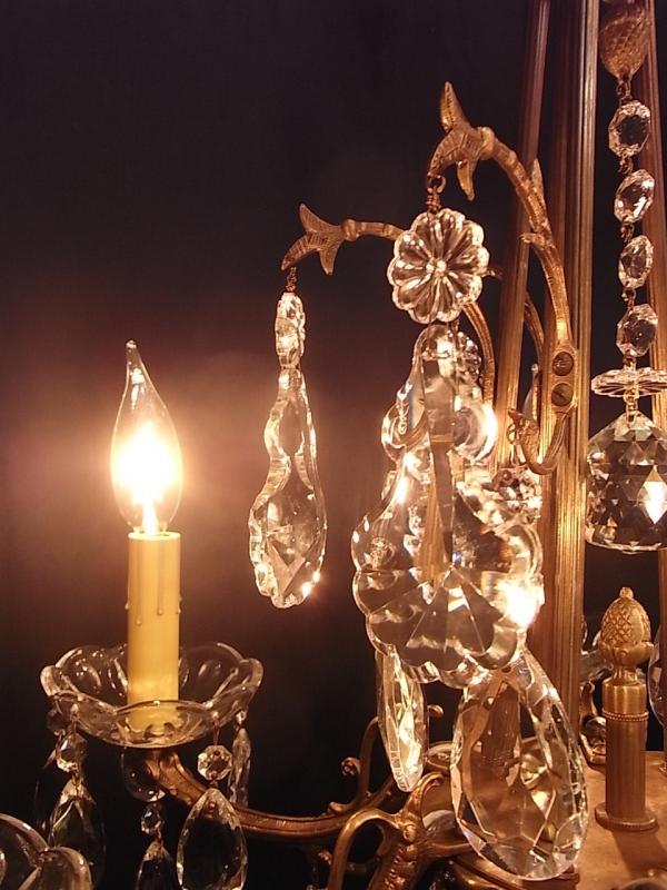 スペイン製真鍮シャンデリア（クリスタルガラスビーズシャンデリア）インテリア照明、リビング照明　LCH 1192（4）