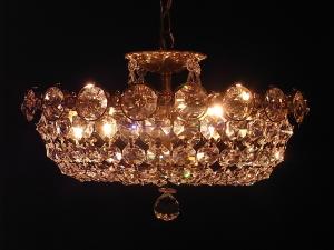 French gold grape dome chandelier 4灯