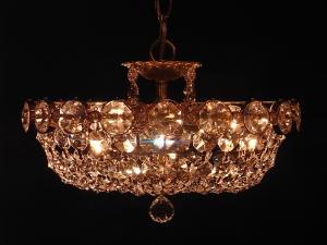 French gold grape dome chandelier 4灯