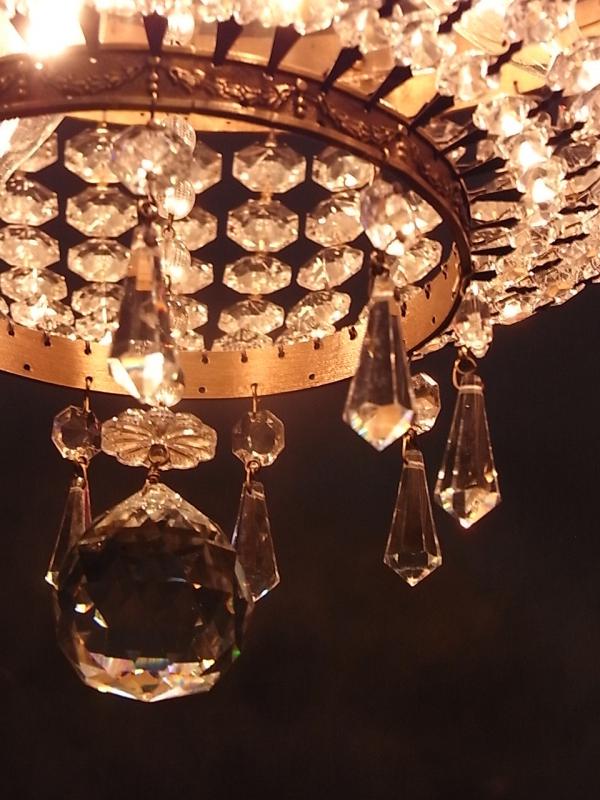 フランスドームシャンデリア通販　クリスタルドームシャンデリア　ガーランド飾り　リビング照明　BCH 0141（5）