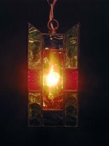 Spanish stained glass pendant lamp 1灯