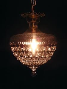 Czechoslovak glass grape dome chandelier 1灯