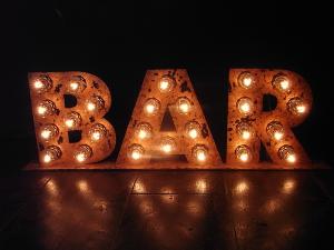 ”BAR” sign table lamp 25灯