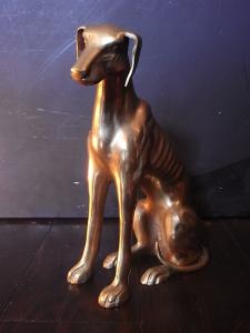 Italian brass greyhound dog