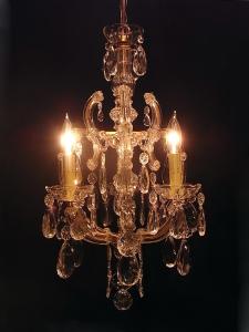 Czechoslovak glass Maria Theresa chandelier 3灯