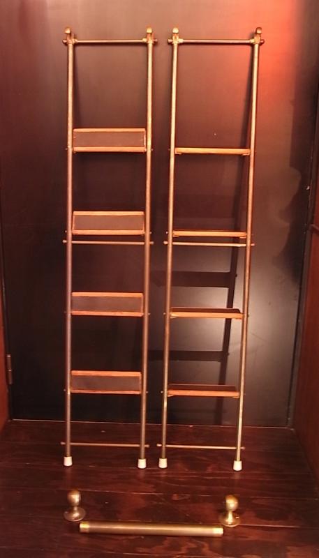 ディスプレイはしご　真鍮はしご　おしゃれなハシゴ　図書館階段はしご　BCM 0363（3）