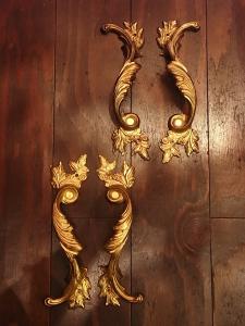 Italian brass door handle PAIR（2ペアあります）