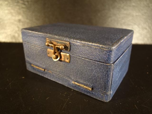 English blue jewelry display box