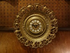 Italian brass round wall clock