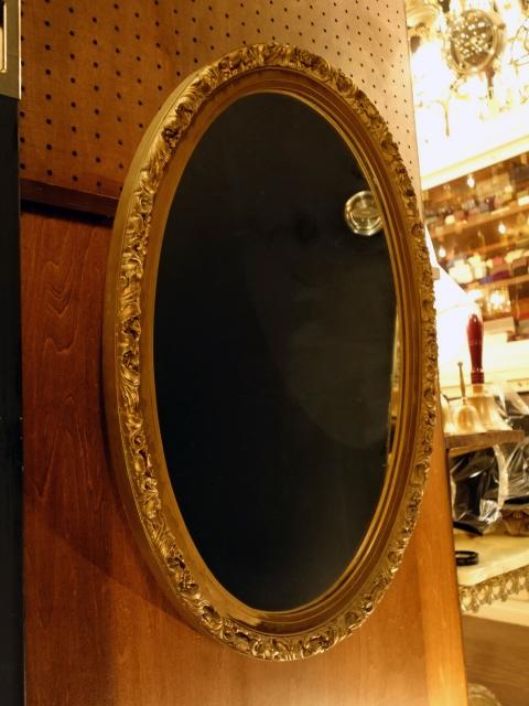 1970年代オーバル型ミラー通販　中目黒に実店舗あり　ビンテージ楕円壁掛け鏡　LCK 0588（2）