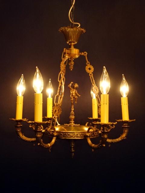 Spanish brass ANGEL chandelier 6灯