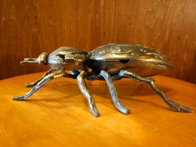 イタリア製真鍮クモ置物通販 蜘蛛灰皿 スパイダーオブジェ 昆虫置物 