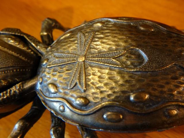 イタリア製真鍮クモ置物通販　蜘蛛灰皿　スパイダーオブジェ　昆虫置物　LCM 7058（6）