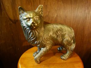 Italian brass cat figurine