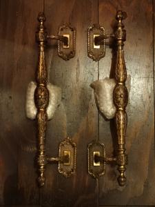 Spanish brass door handle