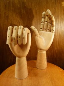 Italian wood glove display hand
