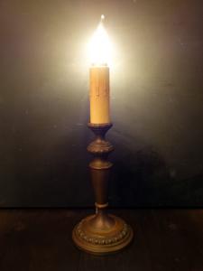 Italian brass candle table lamp 1灯