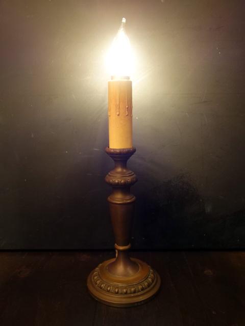 Italian brass candle table lamp 1灯
