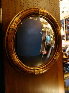 Italian round convex wall mirror