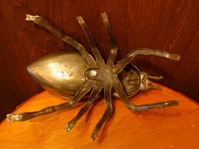 イタリア製真鍮クモ置物通販　蜘蛛灰皿　スパイダーオブジェ　昆虫置物　LCM 7096（6）
