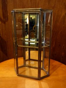 Italian glass & brass display case