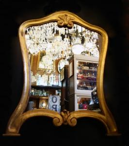 Italian wood wall mirror