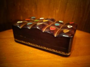 Italian leather jewelry box