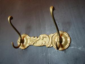 Italian brass hat coat hook