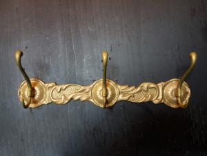 Italian brass hat coat hook