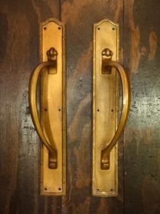 Italian brass door handle PAIR