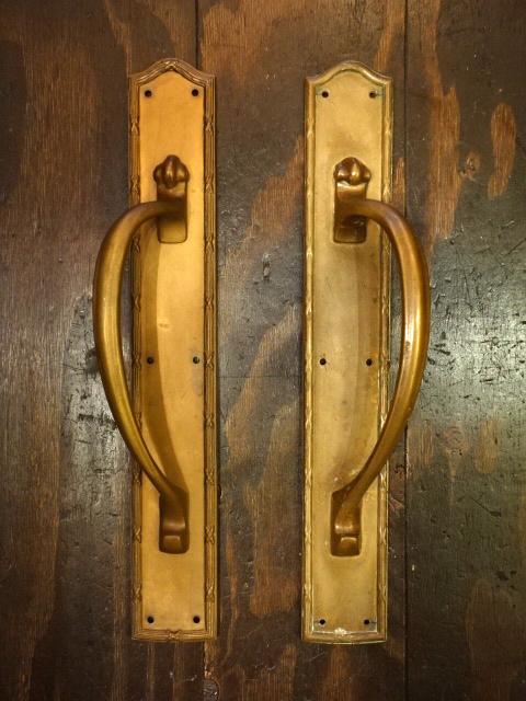 Italian brass door handle PAIR